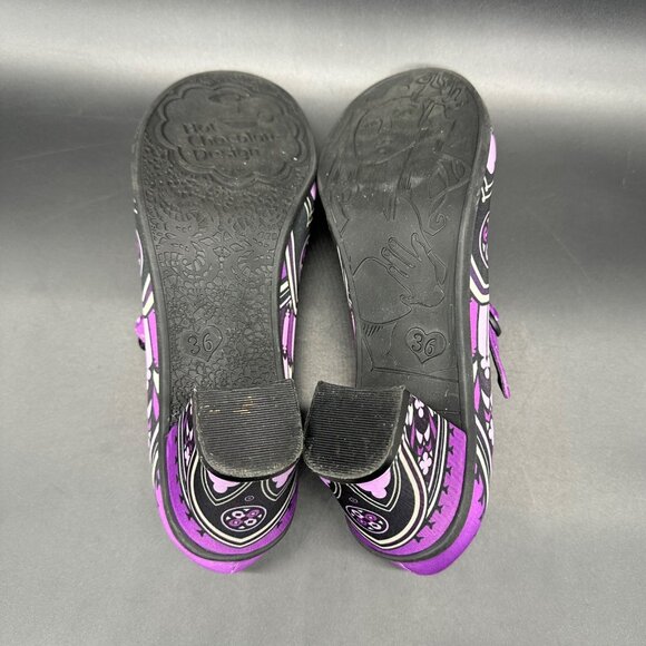 Vintage Hot Chocolate Design Heels Gothic Church Purple Rain Heels EU 36 US 6 - Picture 6 of 10